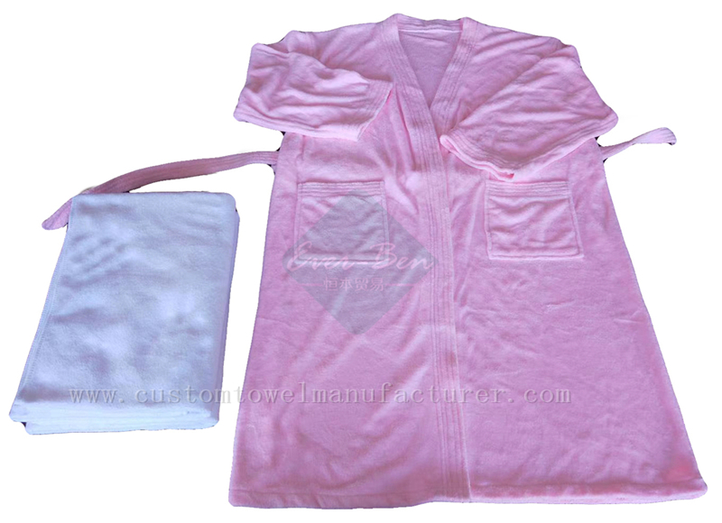 Bath Gown Microfiber Beach Poncho Towel Bathrobe Supplier/microfiber cloth quick Dry Bathrobe